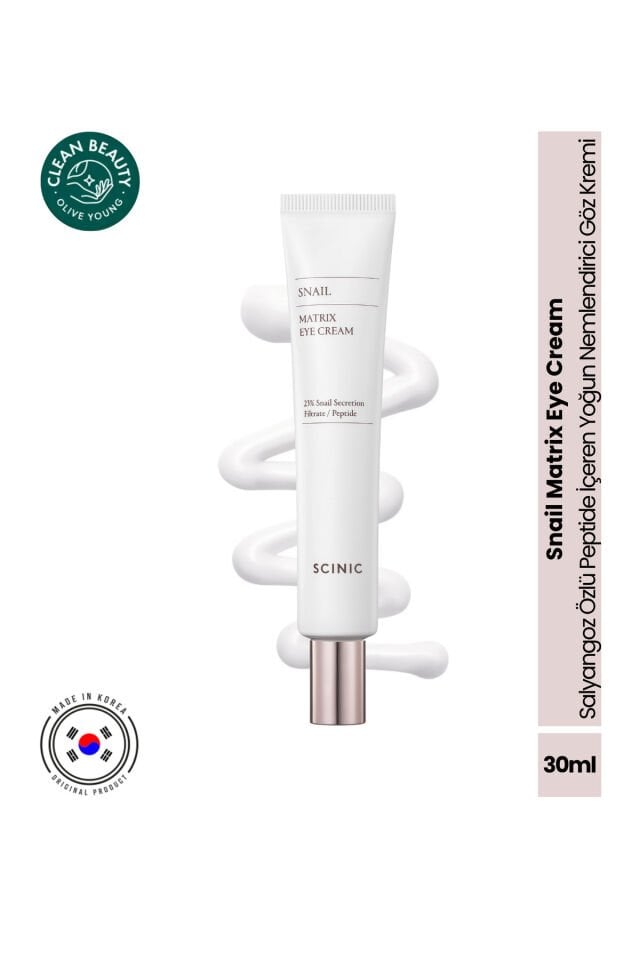 Snail Matrix Eye Cream Salyangoz Özü ve Peptide İçeren Yoğun Nemlendirici Göz Kremi 30ml