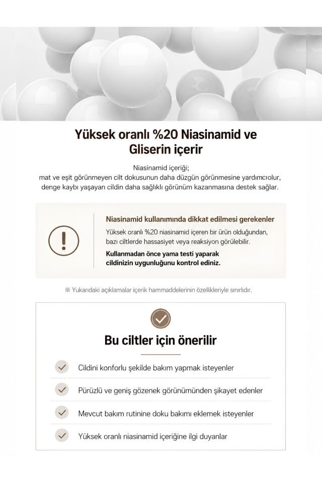 Skin Relief Niacinamide 20 Ampoule Gözenek ve Ton Eşitleyici Serum 30ml