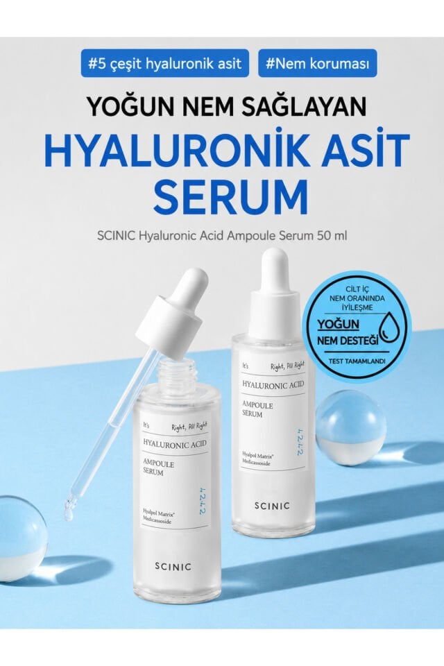 Hyaluronic Acid Ampoule Serum Yoğun Nemlendirici Serum 50ml