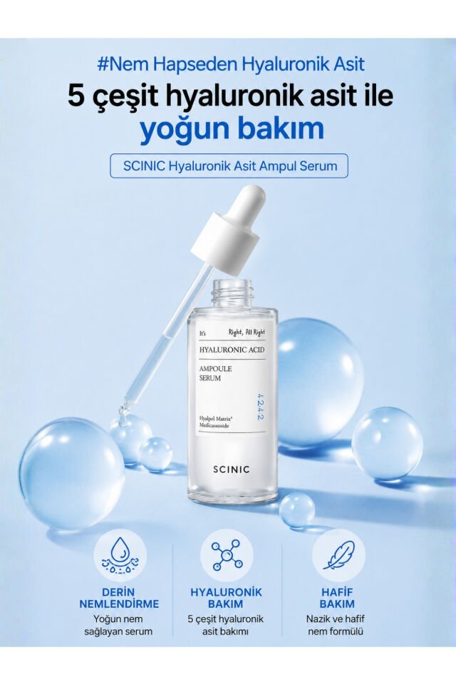 Hyaluronic Acid Ampoule Serum Yoğun Nemlendirici Serum 50ml