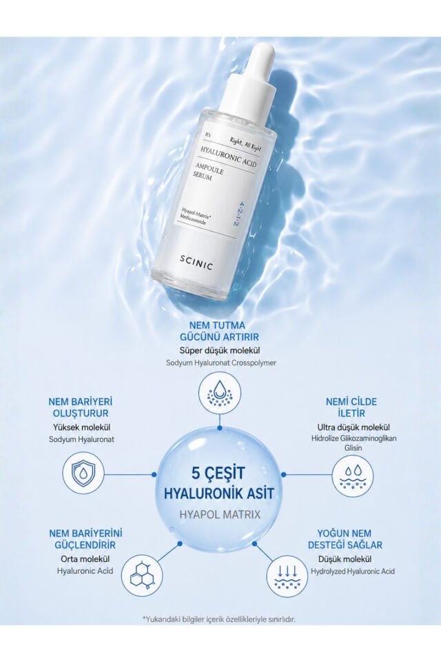 Hyaluronic Acid Ampoule Serum Yoğun Nemlendirici Serum 50ml