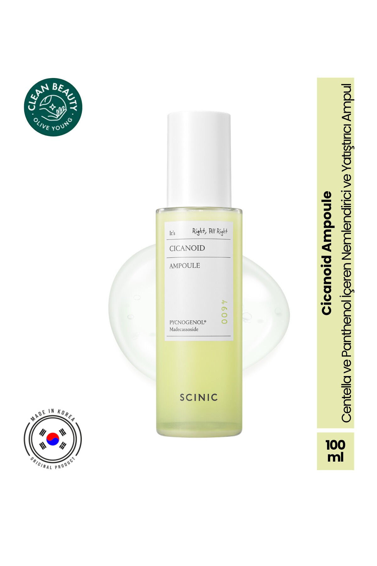 Cicanoid Ampoule Cica & Panthenol ve Centella İçeren Yatıştırıcı Nemlendirici Ampul 100ml