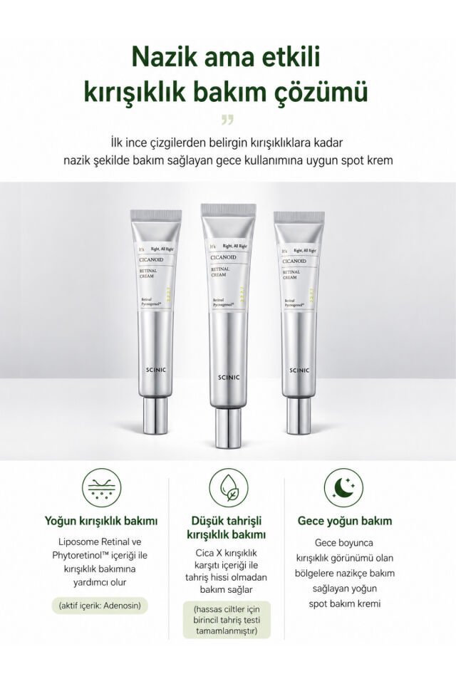Cicanoid Retinal Cream Retinal & Cica Kırışıklık Karşıtı Bakım Kremi 30ml