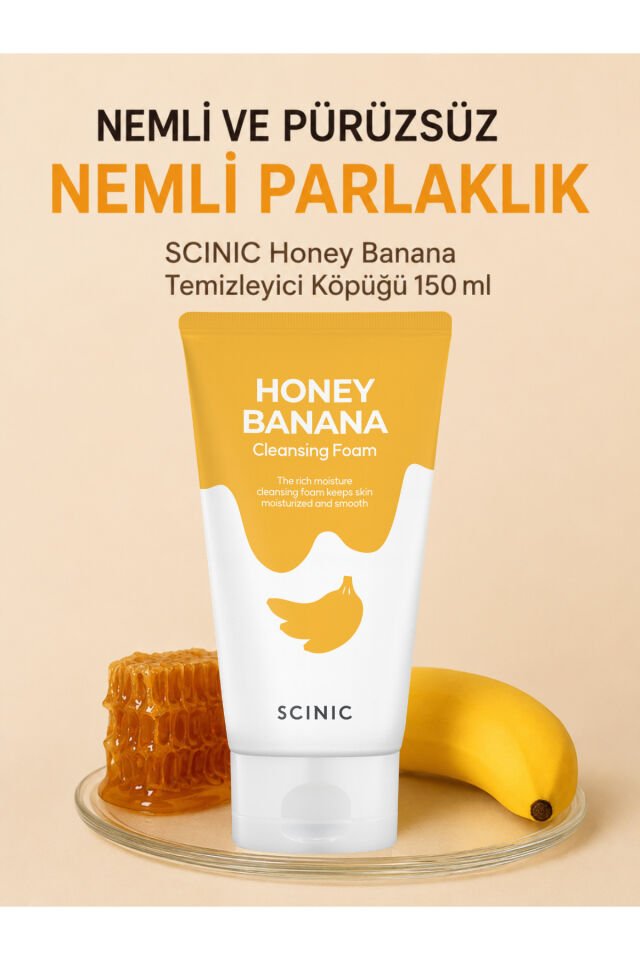 Honey Banana Cleansing Foam Bal ve Muz Özlü Nemlendirici Temizleme Köpüğü