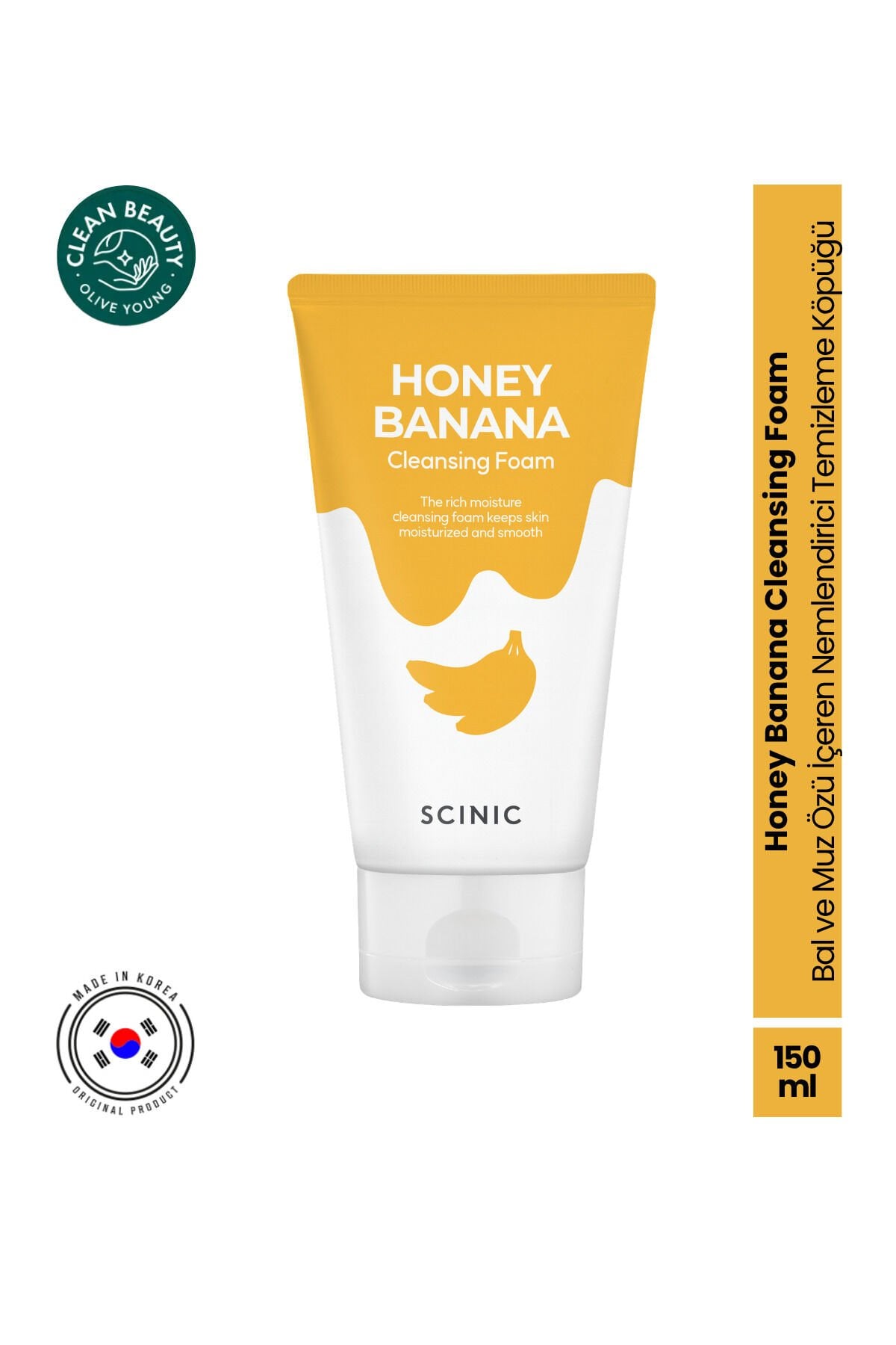 Honey Banana Cleansing Foam Bal ve Muz Özlü Nemlendirici Temizleme Köpüğü