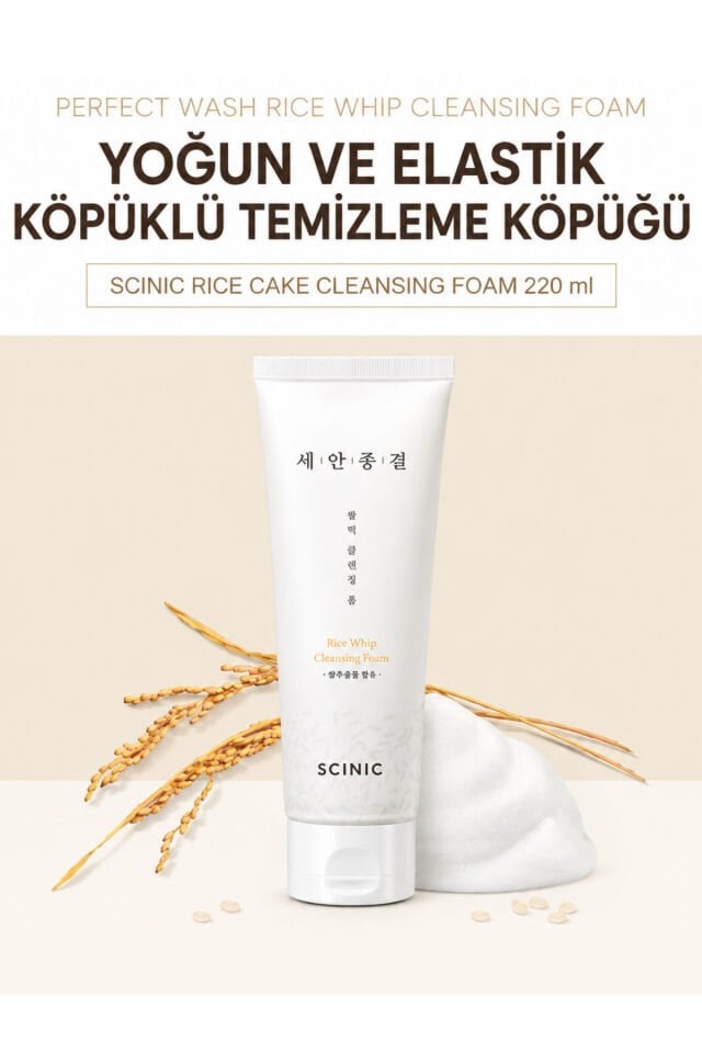 Rice Whip Cleansing Foam Pirinç Özlü Nemlendirici Temizleme Köpüğü 220 ml