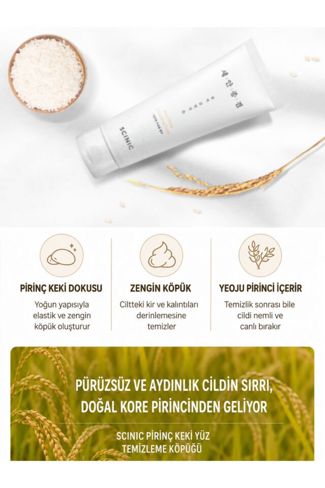 Rice Whip Cleansing Foam Pirinç Özlü Nemlendirici Temizleme Köpüğü 220 ml