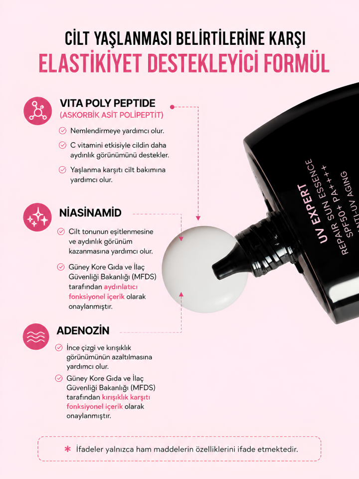 Scinic UV Expert Repair Sun Esans SPF50+ PA++++ Nemlendirci Cilt Bariyeri Destekleyici Güneş Kremi 50ml