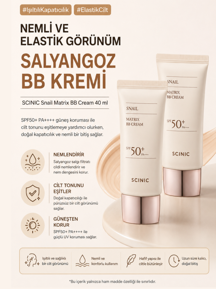 Snail Matrix BB Cream Salyangoz Özlü Aydınlatıcı ve Ton Eşitleyici BB Krem 40 ml