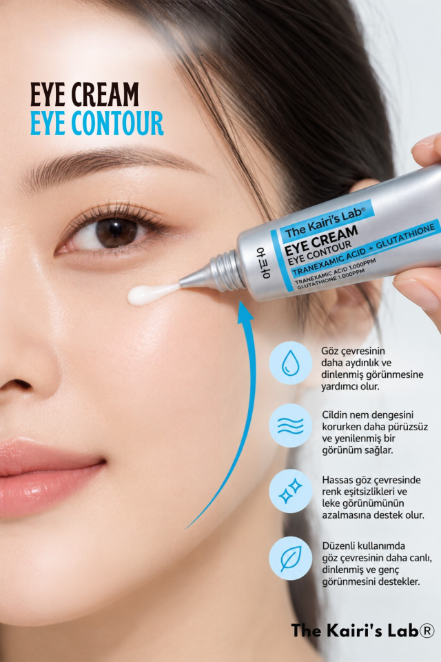 The Kairi's Lab. Tranexamic Acid+Glutathion+ Caffeine Aydınlatıcı Koyu Halka Karşıtı Göz Çevresi Kremi 20 ml