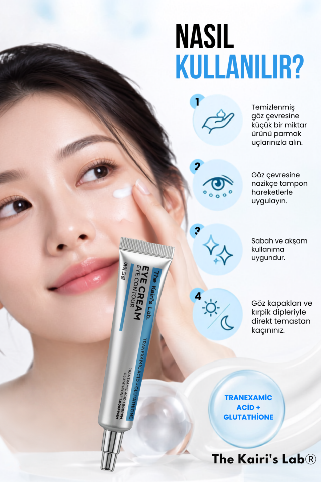 The Kairi's Lab. Tranexamic Acid+Glutathion+ Caffeine Aydınlatıcı Koyu Halka Karşıtı Göz Çevresi Kremi 20 ml